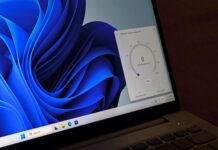 Windows 11's new internet speed test showing download, upload and ping results in Quick Settings