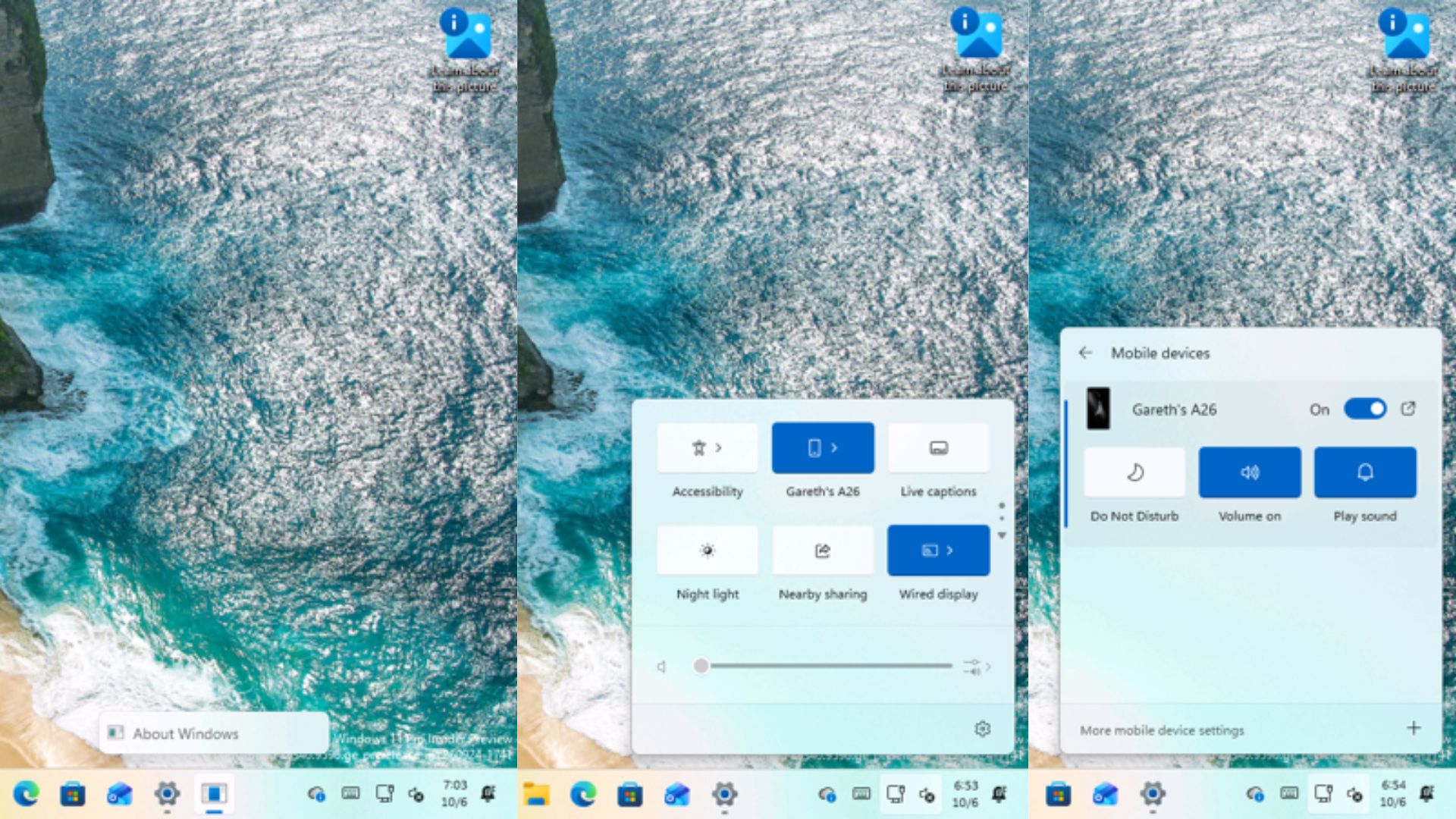 Windows 11's taskbar is getting a list of window titles plus a button to ring your phone
