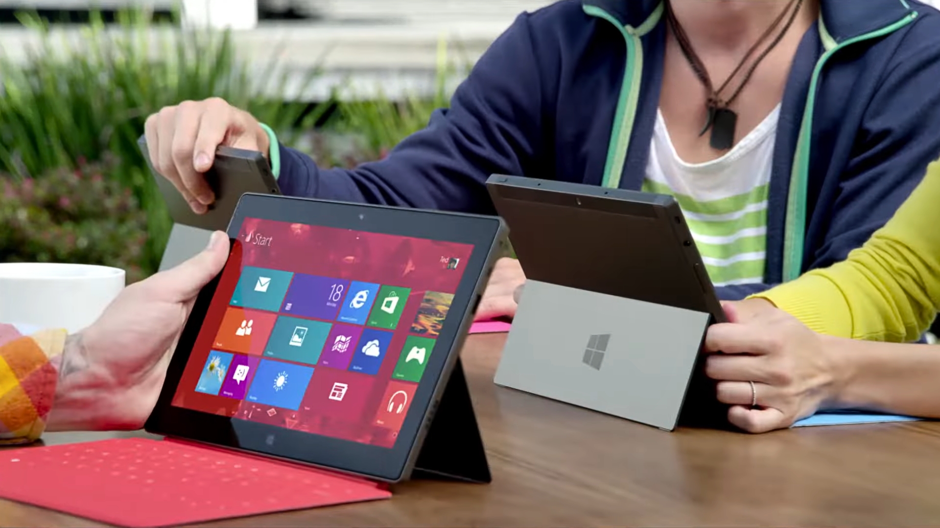Windows 8 Start screen on the original Surface