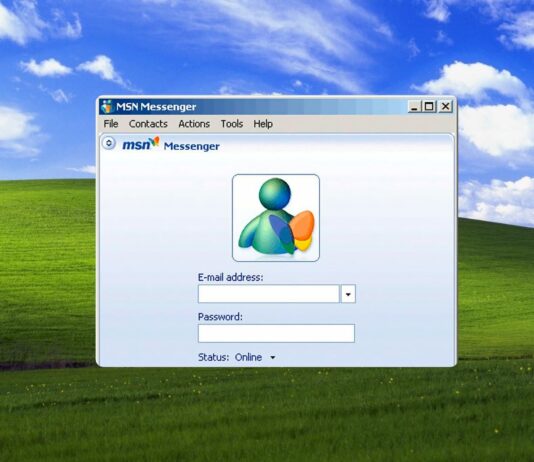 Windows Messenger, bundled with Windows XP in 2001, offered text chat, voice and video calls, and application sharing