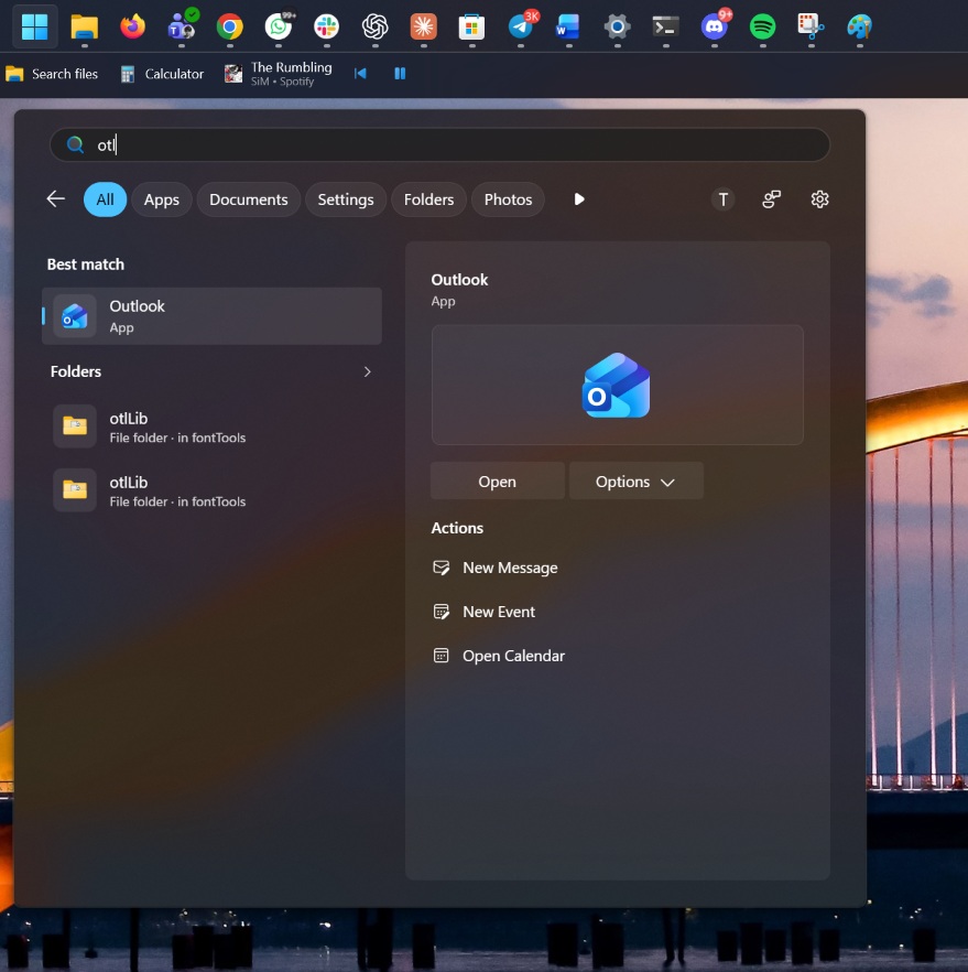 Windows Search typo management