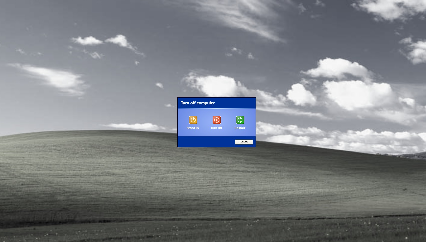 Windows XP shutdown dialog
